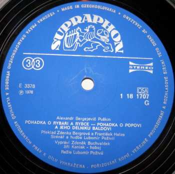 2LP Oscar Wilde: Pohádka O Mrtvé Princezně A Sedmi Bohatýrech / Pohádka O Rybáři A Rybce / Pohádka O Popovi A Jeho Dělníku Baldovi / Štastný Princ / Oddaný Přítel