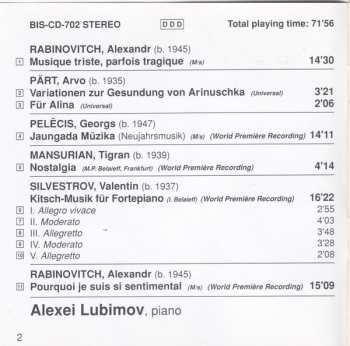 CD Alexei Lubimov: Pourquoi Je Suis Si Sentimental (Post-Avant-Garde Piano Music From The Ex-Soviet Union)