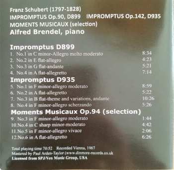 CD Franz Schubert: Impromptus D899, 935