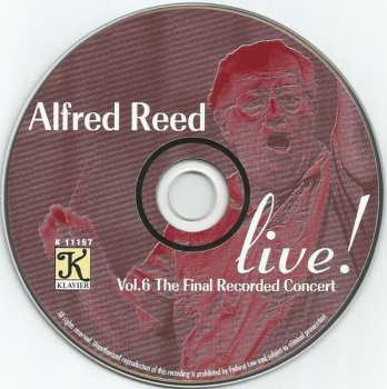 CD Alfred Reed: Live!, Vol. 6 The Final Recorded Concert