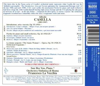 CD Alfredo Casella: La Donna Serpente • Introduzione, Aria E Toccata • Partita For Piano And Orchestra