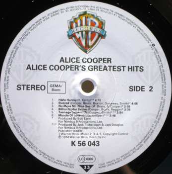 LP Alice Cooper: Alice Cooper's Greatest Hits