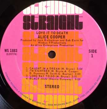 LP Alice Cooper: Love It To Death