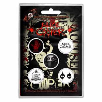 Merch Alice Cooper: Súprava Odznakov Eyes 