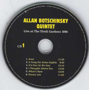 2CD Allan Botschinsky Quintet: Live At The Tivoli Gardens 1996
