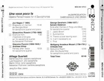 CD Giacomo Puccini: Una Voce Poco Fa: Opera Paraphrases For 4 Saxophones And Piano
