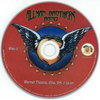 2CD The Allman Brothers Band: Warner Theatre, Erie, PA 7-19-05