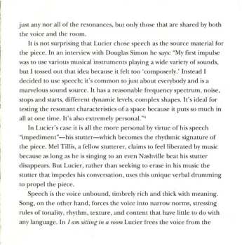 CD Alvin Lucier: I Am Sitting In A Room