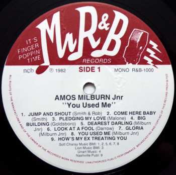 LP Amos Milburn Jr.: You Used Me And Other Texas Rhythm & Blues Songs