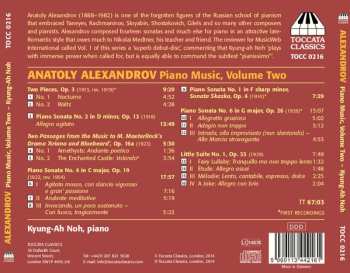 CD Anatoly Alexandrov: Piano Music, Volume Two