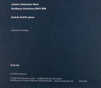 CD Johann Sebastian Bach: Goldberg Variations
