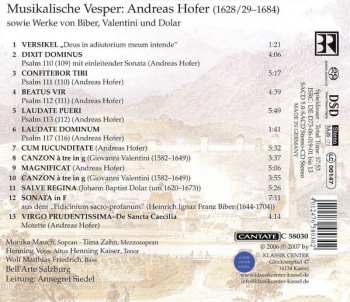SACD Heinrich Ignaz Franz Biber: Musikalische Vesper