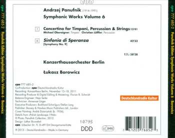 CD Konzerthausorchester Berlin: Speranza - Panufnik Edition Symphonic Works Vol. 6