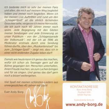 2CD Andy Borg: Meine Schönsten Lieder (40 Jahre // 40 Hits)