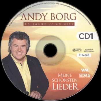 2CD Andy Borg: Meine Schönsten Lieder (40 Jahre // 40 Hits)