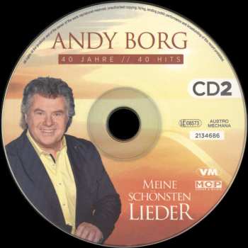 2CD Andy Borg: Meine Schönsten Lieder (40 Jahre // 40 Hits)