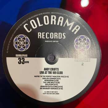 LP Andy Crofts: Live At The 100 Club CLR | LTD
