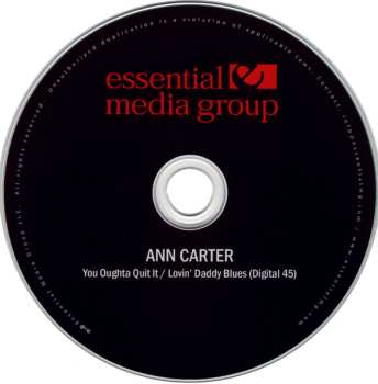 CD Ann Carter: You Oughta Quit It / Lovin' Daddy Blues (Digital 45)