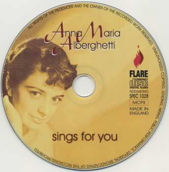 CD Anna Maria Alberghetti: Sings For You