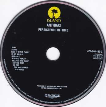 CD Anthrax: Persistence Of Time - Shm