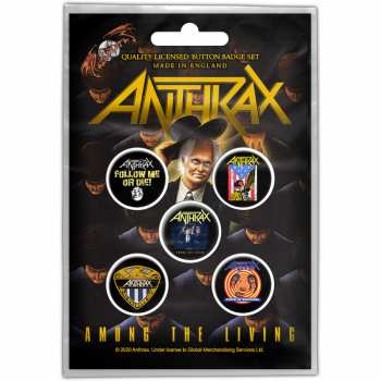 Merch Anthrax: Súprava Odznakov Among The Living