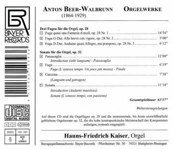 CD Anton Beer-Walbrunn: Orgelwerke