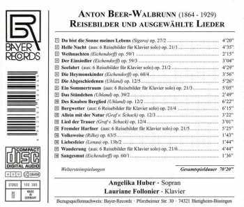 CD Anton Beer-Walbrunn: Reisebilder & Lieder