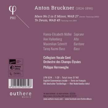 CD Collegium Vocale: Mass No. 2 In E Minor & Te Deum