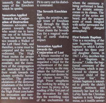 CD Anton LaVey: The Satanic Mass (Recorded Live At The Church Of Satan San Francisco)