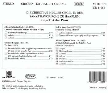 CD Anton Pauw: Die Christian-Müller-Orgel In Der Sankt Bavokirche Zu Haarlem / Es Spielt: Anton Pauw