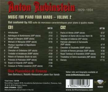 2CD Anton Rubinstein: Music For Piano Four Hands Vol. 2