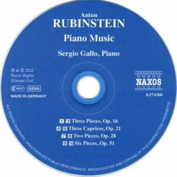 CD Anton Rubinstein: Piano Music