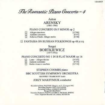 CD Anton Stepanovich Arensky: Piano Concerto In F Minor, Op 2; Fantasia On Russian Folksongs, Op 48 / Piano Concerto No 1 In B Flat, Op 16