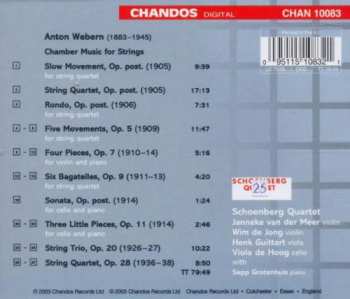 CD Anton Webern: Chamber Music for Strings
