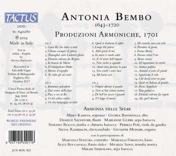 3CD/Box Set Armonia delle Sfere: Produzioni Armoniche, 1701