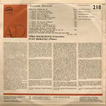 LP Antonín Dvořák: Biblical Songs; Evening Song; Songs My Mother Taught Me