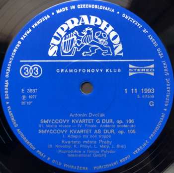 3LP/Box Set Antonín Dvořák: Smyčcové Kvartety