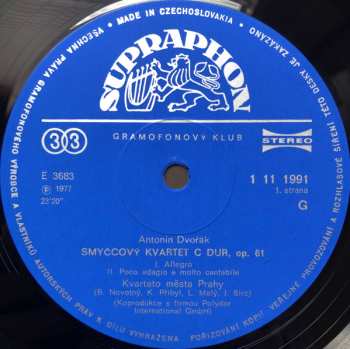 3LP/Box Set Antonín Dvořák: Smyčcové Kvartety