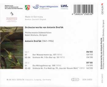 2CD Antonín Dvořák: Orchesterwerke von Antonin Dvořák: Sinfonien Nr. 3 & 9 · Der Wassermann · Die Mittagshexe
