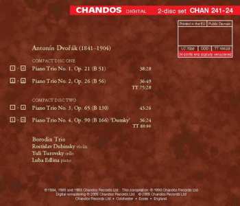 2CD Antonín Dvořák: Piano Trios Nos 1 - 4