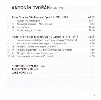 CD Antonín Dvořák: Piano Trios Nos 3 & 4, 'Dumky'