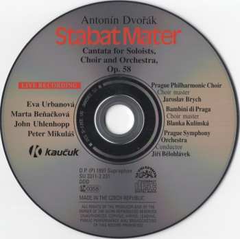 CD Antonín Dvořák: Stabat Mater
