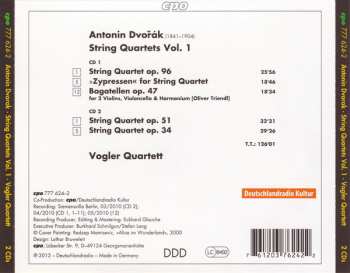 2CD Antonín Dvořák: String Quartets Vol. 1