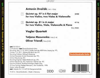 CD Antonín Dvořák: String Quintet Op. 97 · Piano Quintet Op. 81
