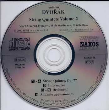 CD Antonín Dvořák: String Quintets Volume 2, Op. 77