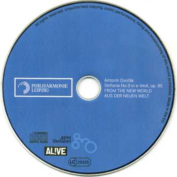 CD Antonín Dvořák: Symphony N° 9 From The New World