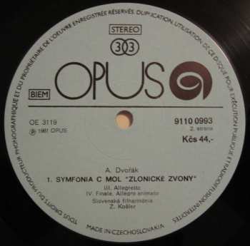 LP Antonín Dvořák: Symphony No. 1 In C Minor The Bells Of Zlonice