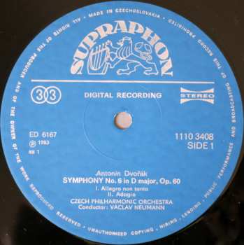 LP Antonín Dvořák: Sixth Symphony