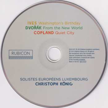 CD Antonín Dvořák: Symphony No.9 'From The New World' / Quiet City / Washington's Birthday