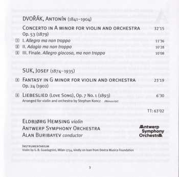 SACD Antonín Dvořák: Violin Concerto / Fantasy & Love Songs
